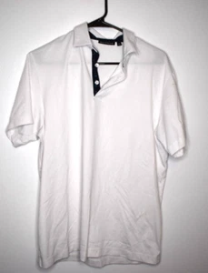 Devereux Men's Size S LACC Exclusive White Polyester Blend Polo Shirt Golf LA - Picture 1 of 8