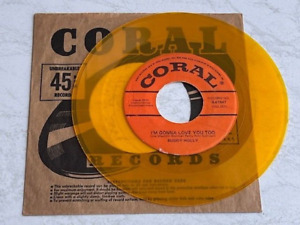 Buddy Holly  seltene Rock N Roll ''45 "I'm gonna love you too"Coral gelbes Vinyl