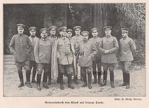 Coronel General Alexander von Kluck con su Estado Mayor - 1GM Militar - 1916 ~ 13x10cm - Imagen 1 de 1