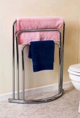 HOMEKIND NEU & BOIXED METALL BOGEN STIL CHROM 3 ETAGEN FREISTEHENDER HANDTUCHSTÄNDER