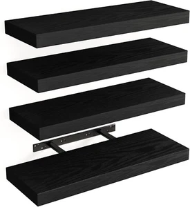 Fixwal Floating Shelves for Wall, Wall Mounted Rustic Wood Shelves for Bathroom, - Picture 1 of 8