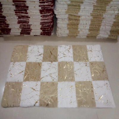 Alfombra mullida de piel de conejo sintética alfombra antideslizante alfombra suave para interiores decoración del hogar Foto 1 de 4