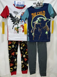 *NWT* 4  Pajama Sets (Size 10) Justice League & Star Wars “8 pc. Lot” Sleepwear - Picture 1 of 3