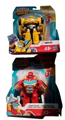 2 pack Transformers Rescue Bots Academy 2 in 1 Bumblebee & Heatwave the Fire-Bot - Image 1 of 4