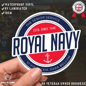 Waterproof Vinyl Decal - Royal Navy - Retro - Picture 1 of 5