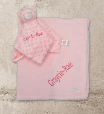 SNUGGLE BABY Juego de manta y edredón personalizado para bebé niño niña edredón de peluche suave