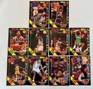 Lot (10) Different 1991/92 Wild Card Collegiate Basketball 20,10,50, Stripe Card