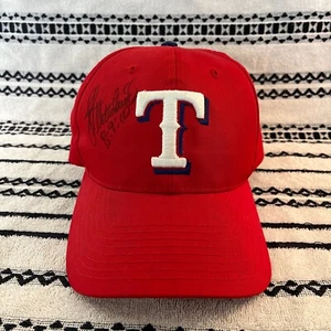 John Wetteland signierte Texas Rangers Mütze - rot - Ps 9:10 - Bild 1 von 6