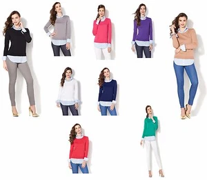 IMAN Global Chic Runway Classic Layered Sweater 457659(431935)J - Picture 1 of 3