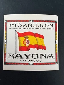 Vintage label tobacco cigar cigars Bayona Alfonsos cigarillos spain  #245 - Picture 1 of 3