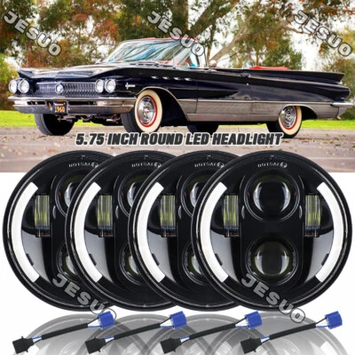 For Buick Electra Wildcat 5.75" 5-3/4" inch LED Headlights-Hi/Lo Beam DOT 4pcs Foto 1 de 4
