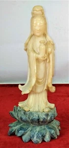 CHINESE GODDESS. HAND CARVED SOAP STONE. CHINA. XIX-XX CENTURY - Picture 1 of 1