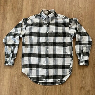 Ralph Lauren Polo Jeans Co Heavy Flannel Shirt Mens S Button Plaid Green/Black - Image 1 of 4