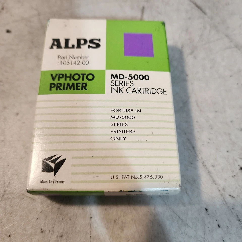 ALPS 105142-00 MD SERIES VPhoto Primer Ink Genuine New OeM Boxed free ship - Image 1 of 2