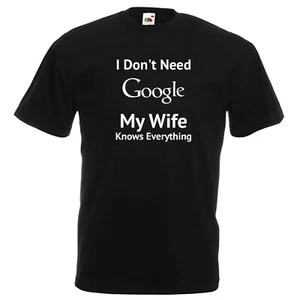 Esposa Marido GOOGLE T Camiseta Divertida Regalo Regalo San Valentín Camiseta  - Imagen 1 de 4