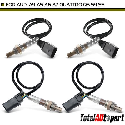 Sensor de oxigênio 4x O2 para Audi A4 A5 A6 A7 Quattro Q5 S4 S5 upstream e downstream - Imagem 1 de 4