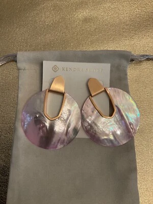 Pendientes colgantes Kendra Scott Diane rubor rosa madreperla en oro rosa nuevos con etiquetas Foto 1 de 4