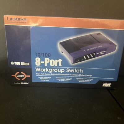 Linksys  EtherFast (EZXS88W) 8-Ports External Switch *NEW IN BOX* - Image 1 of 4