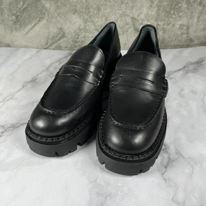 Free People Lyra Lug Sole Loafer Schwarz Chunky Plateau Penny Schuhe EU Größe 38,5 - Bild 1 von 10