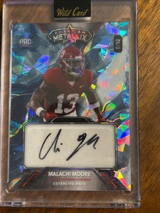 2023 Wild Card American Metallix Malachi Moore Pre RC Auto #6/18 Alabama - Picture 1 of 2
