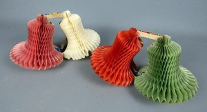 Vintage Christmas Honeycomb Double Bell Paper Decorations x2         #25150 - Picture 1 of 7