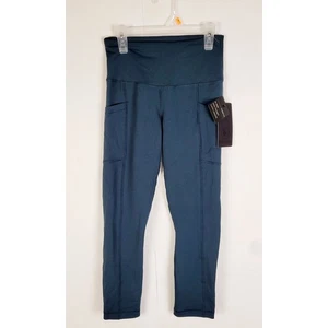 New 90 Degree Green High Rise Capri Length Leggings Size XS - Picture 1 of 9