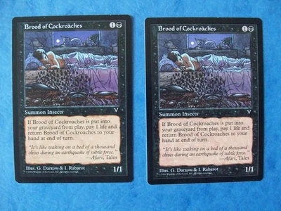 MTG Magic the Gathering BROOD OF COCKROACHES VISIONS LP X2 ACTUAL PICTURES - Image 1 of 2