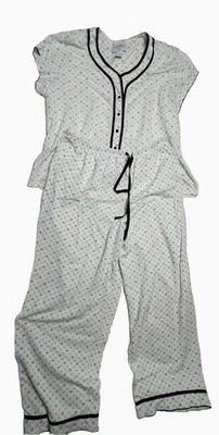 villager liz claiborne Pajama Set Short Sleeves 1X Woman Plus - Image 1 of 4