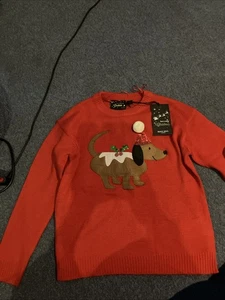 Brave Soul New Size 4 Red Xmas Jumper, Women’s, With Tags. - Picture 1 of 6