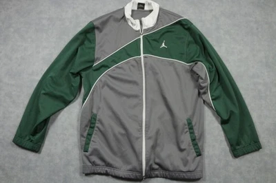 Chaqueta De Colección Nike Jordan Para Hombre Gris Medio Verde Pista Cremallera Completa Jumpman 2005 Foto 1 de 4
