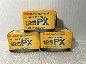Lot 3x Rolls Kodak Professional Plus-X 125 Film 125PX Black &White Expired 2005 - Picture 1 of 4