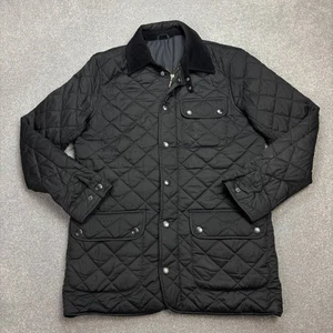 Barbour Jacket Adult Small Black Quilted Hunting Country Field Shooting Coat Men - Picture 1 of 9
