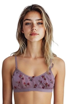 Sujetador sin relleno floral para mujer Urban Out From Under Girl Crush Carly S P Foto 1 de 4