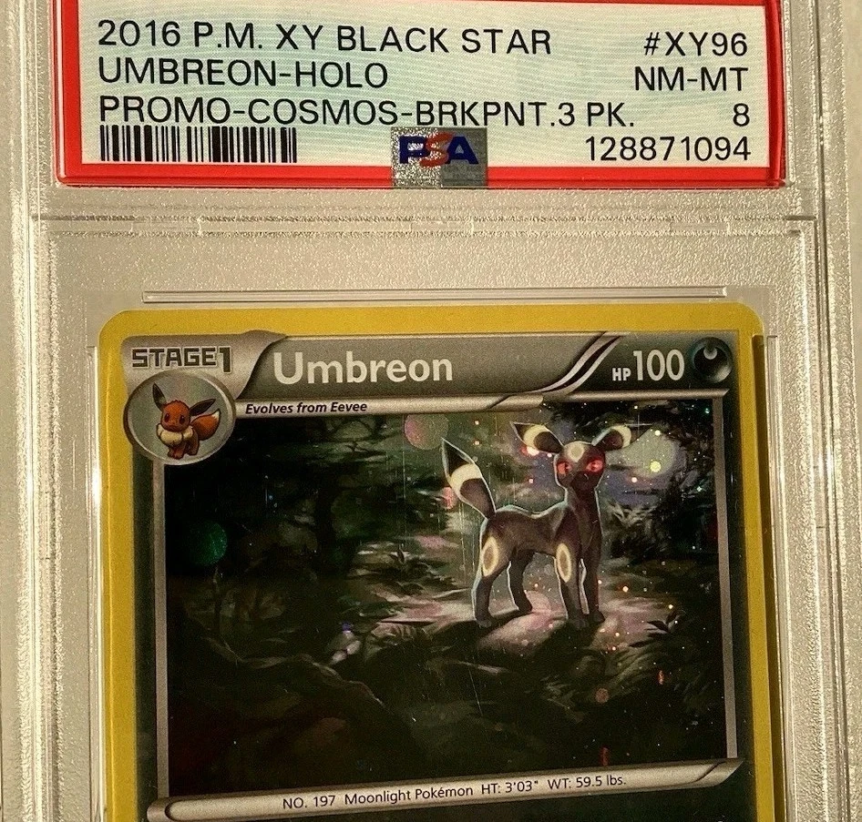 PSA 8 NM * 2016 UMBREON XY96 Black Star Promo Galaxy Holo * Pokemon TCG - Image 1 of 4