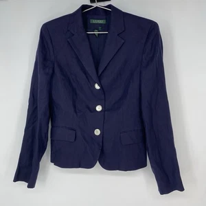 Blazer para mujer Lauren Ralph Lauren azul marino talla 6 - Imagen 1 de 9