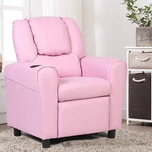 Kids Recliner chair, toddler Armchair Upholstered Couch with Cup Holder, Back... - Picture 1 of 9