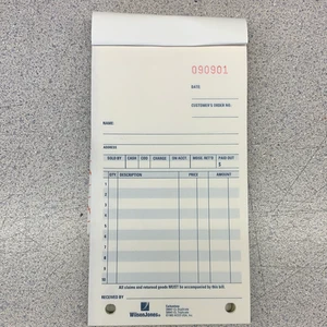 10er Pack Wilson Johnson selbstdurchschreibende Verkaufszettel # 91017A ~ 50 pro Buch - Bild 1 von 1