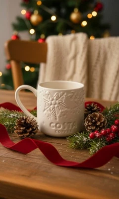 COSTA DEL MAR Costa Coffee Ceramic Mug 12oz Winter limited edition Christmas 🎄 2025