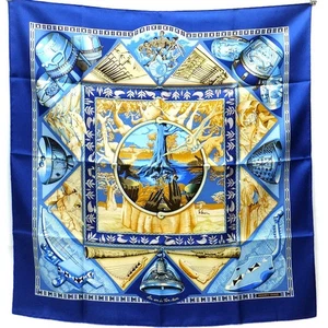 RARE VINTAGE HERMES Carre 90 "Au son du tam tam" w/box From JP - Bild 1 von 4