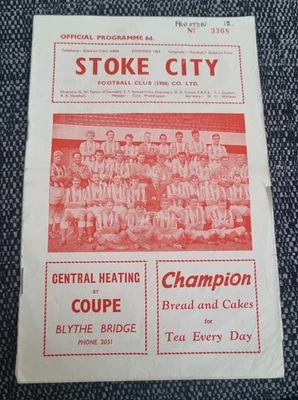 Stoke City v Preston North End 30th March 1963 Programme - Image 1 of 3