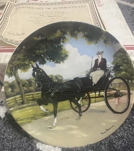LTD Spode THE HACKNEY Susie Whitcombe Plate Noble Horse Collection 1989 VTG - Picture 1 of 4