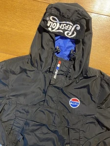 Pepsi by Fun Hoodie XL Black 1/4 Zip Embroidered Logo Streetwear Rare Details - Picture 1 of 15