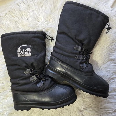 Sorel Kaufman Канада мужчин размер 11 ледник черный изолированный зимние высокие зимние ботинки  - Изображение 1 из 4