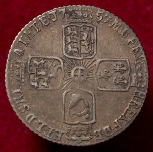 Great Britain Sixpence 1757 - King George II (M3006) - Picture 1 of 2