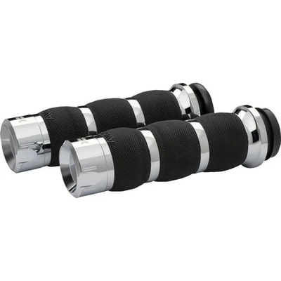 Empuñaduras clásicas Khrome Werks - Cojín de aire - Cromo Motocicleta Bicicleta de calle 500295 Foto 1 de 3