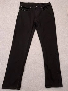 Jeans Levi's 559 Para Hombre 32x32 Negros Relajados Rectos Lavado Oscuro Elastizados Denim - Imagen 1 de 9