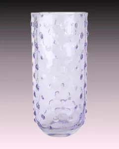 Ashland® Dekorative Schuhnagel Lila Glas Vase 3,94" x 8,55" Art Deco Stil Neu - Bild 1 von 5