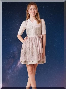 🌸Krüger Dirndl Roxana 50cm lichtgrün rosa Tradition trifft Trend Midi 50 cm NEU - Bild 1 von 4