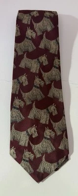"Corbata de hombre Polo Ralph Lauren vintage con estampado de perro SEDA EE. UU. 55,5""x3,75" Foto 1 de 4