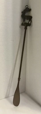 Vintage Brass Buck/Deer Shoehorn 19-1/2" Long Stag Decorative Piece- Functional - Image 1 of 4